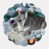 Carte Décorative Cadeaux de Noël Schnauzer Miniature (Recto)