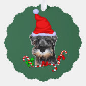 Carte Décorative Cadeaux de Noël Schnauzer Miniature (Verso)