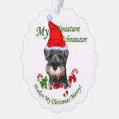Carte Décorative Cadeaux de Noël Schnauzer Miniature (Gauche)
