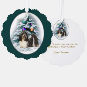 Carte Décorative Cadeaux de Noël Shih Tzu