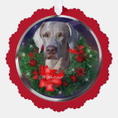 Carte Décorative Cadeaux de Noël Weimaraner (Recto)
