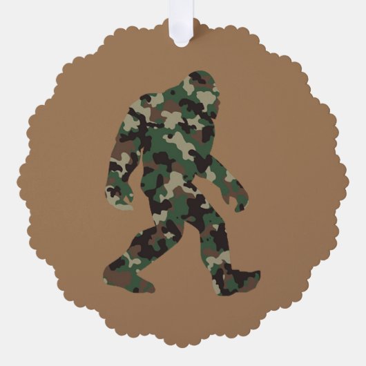Carte Décorative Camo Bigfoot Sasquatch (Recto)