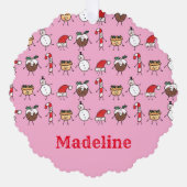 Carte Décorative Caractères de Noël personnalisés (Recto)