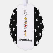 Carte Décorative Caractères de Noël personnalisés (Gauche)