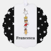 Carte Décorative Caractères de Noël personnalisés (Recto)