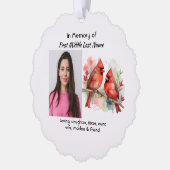 Carte Décorative Cardinal oiseau souvenir commémoratif (Gauche)