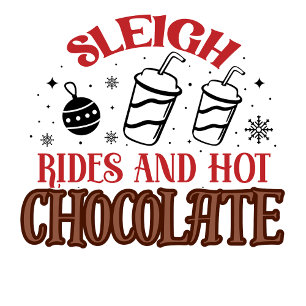 Carte Décorative Carrousel de Noël et chocolat chaud