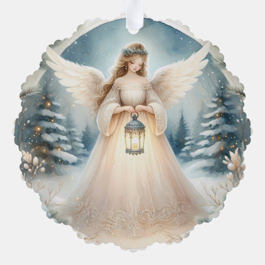 Carte Décorative Celestial Winter Angel Lantern of Hope (Verso)