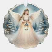 Carte Décorative Celestial Winter Angel Lantern of Hope (Recto)
