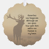 Carte Décorative Chasseur de souvenir mémorial cerf (Verso)