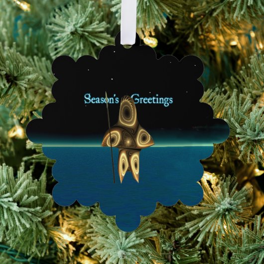 Carte Décorative Chasseur inuit fractal - Bonnes Fêtes (Insitu (Arbre))