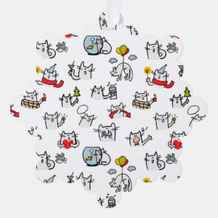 Carte Décorative Chats amusants, lait et magie.