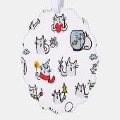 Carte Décorative Chats amusants, lait et magie. (Gauche)
