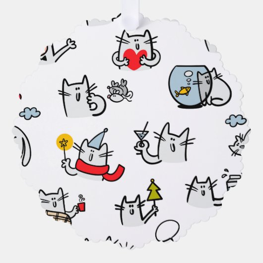 Carte Décorative Chats amusants, lait et magie. (Recto)