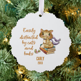 Carte Décorative Chats et Livres Mignons