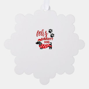 Carte Décorative Chemise de Noël Dachshund _ Funny Feliz Naughty Do
