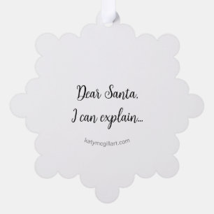 Carte Décorative Cher Père Noël, je peux expliquer l'art papier orn