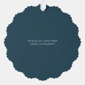 Carte Décorative Chevaux de Noël équestre Forêt d'hiver festive (Verso)