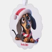 Carte Décorative Chien animé teckel (Gauche)