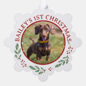 Carte Décorative Chien de Noël Dachshund Personnalisé (Verso)