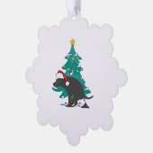 Carte Décorative Chiens de Noël (Gauche)