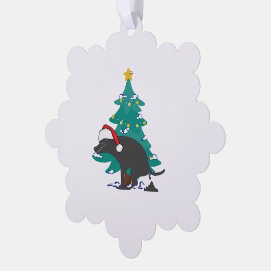 Carte Décorative Chiens de Noël (Gauche)