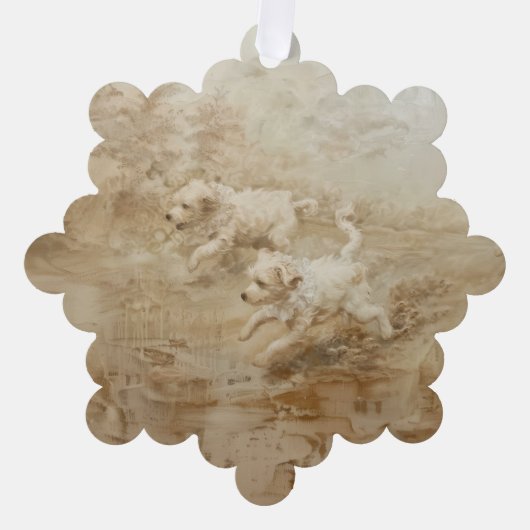 Carte Décorative Chiens - Papier de décoration (Recto)