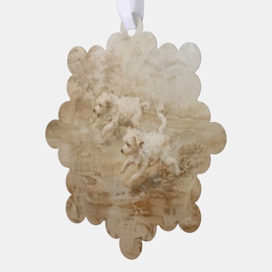 Carte Décorative Chiens - Papier de décoration (Gauche)