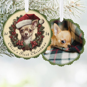Carte Décorative Chihuahua Photo Papier de Noël