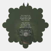 Carte Décorative Christian Memorial Keepsake Baseball Game Player (Verso)