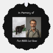 Carte Décorative Christian Memorial Keepsake Black Bear Animal (Recto)