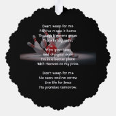 Carte Décorative Christian Memorial Keepsake Bowling Bowler (Verso)