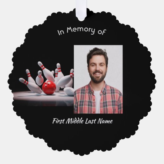 Carte Décorative Christian Memorial Keepsake Bowling Bowler (Recto)