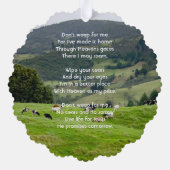 Carte Décorative Christian Memorial Keepsake Cattle Farm Landscape  (Verso)