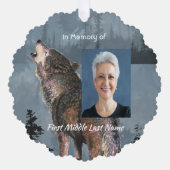 Carte Décorative Christian Memorial Keepsake Howling Wolf Art (Recto)