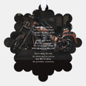 Carte Décorative Christian Memorial Keepsake Motorcycle Biker (Verso)