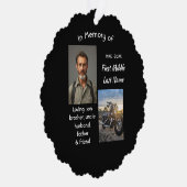 Carte Décorative Christian Memorial Keepsake Motorcycle Chopper (Droite)