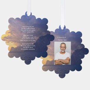 Carte Décorative Christian Memorial Keepsaké Sea Sky Cloud Island