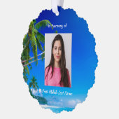 Carte Décorative Christian Memorial Keepsake Tropical Beach Exotic (Gauche)