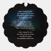 Carte Décorative Christian Memorial Milky Way Starry Night Sky  (Verso)