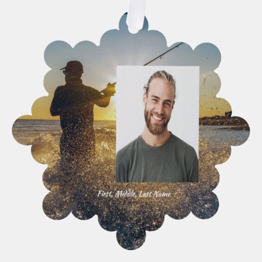 Carte Décorative Christian Memorial Ocean Fly Fishing Pêcheur (Recto)