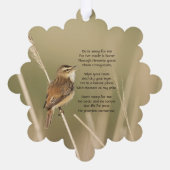 Carte Décorative Christian Memorial Photo Bird Garden Nature (Verso)