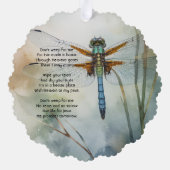Carte Décorative Christian Memorial Photo Keepsake Custom Dragonfly (Verso)