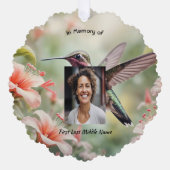 Carte Décorative Christian Memorial Photo Keepsake Hummingbird (Recto)