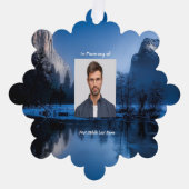 Carte Décorative Christian Memorial Photo Mountain Lake Winter Snow (Recto)