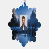 Carte Décorative Christian Memorial Photo Mountain Lake Winter Snow (Gauche)