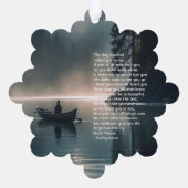 Carte Décorative Christian Memory Keepsake Wilderness Lake Canoe (Verso)