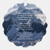 Carte Décorative Christian Mountains Alpine Memorial Keepsake (Verso)