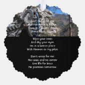 Carte Décorative Christian Rock Climbing Memorial Keepsake (Verso)