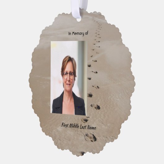 Carte Décorative Christian Scripture Keepsake Footprints in Sand (Gauche)